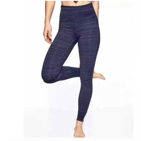Athleta‎ High Rise Jacquard Chaturanga Tight Leggings Textured Size Small - Picture 1 of 9